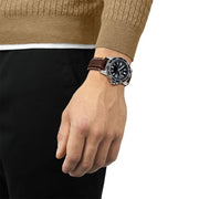 Tissot T1256101605100 Supersport Black Dial Brown Leather Strap Men's Watch - mzwatcheslk srilanka